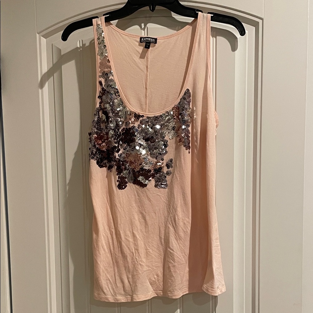 Express Blush Sequin Tank Top